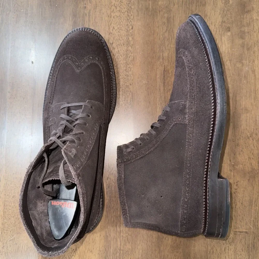 Cole Haan Jayhawker Wingtip Chukka Boots Brown Suede Lace Up Dress Casual 12M